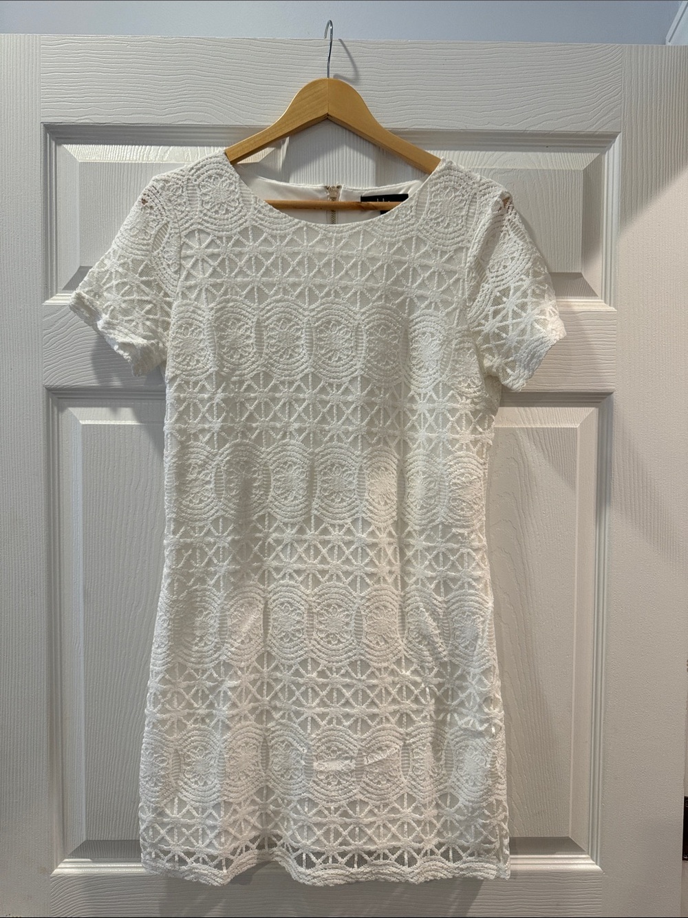 Lulu's White Lace Mini Shift Dress